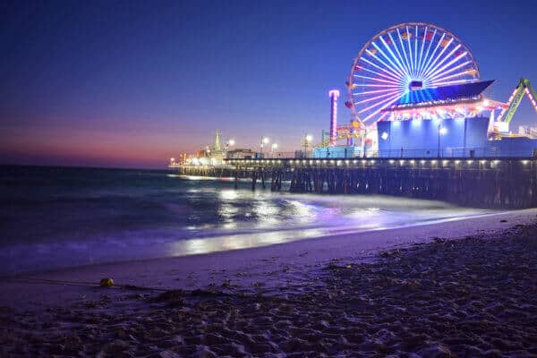 Santa Monica Beach at Night - Image 2